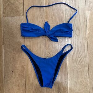 Charlie by Matthew Zink Blue bikini set  size small
